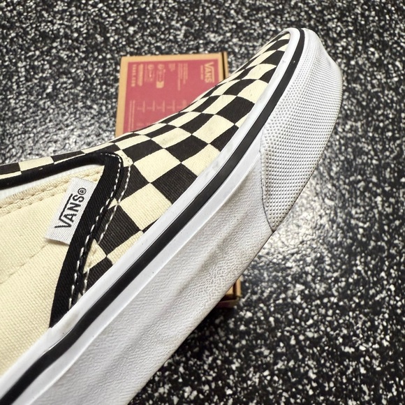 Vans Black and Cream Checkerboard Slip-Ons - Picture 2 of 6